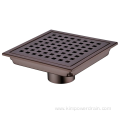 Brushed Bronze square shower floor drain